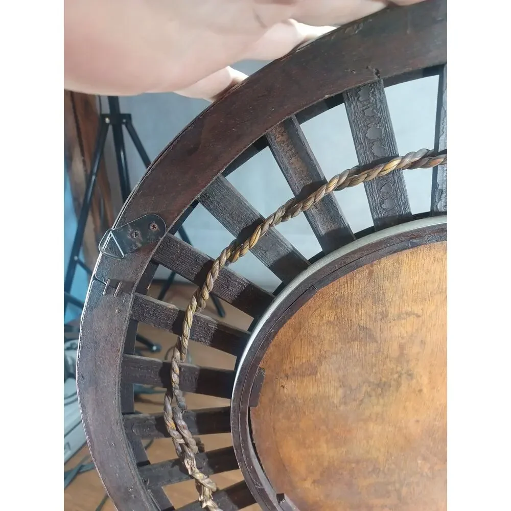 VINTAGE BAMBOO And WOOD MIRROR 18